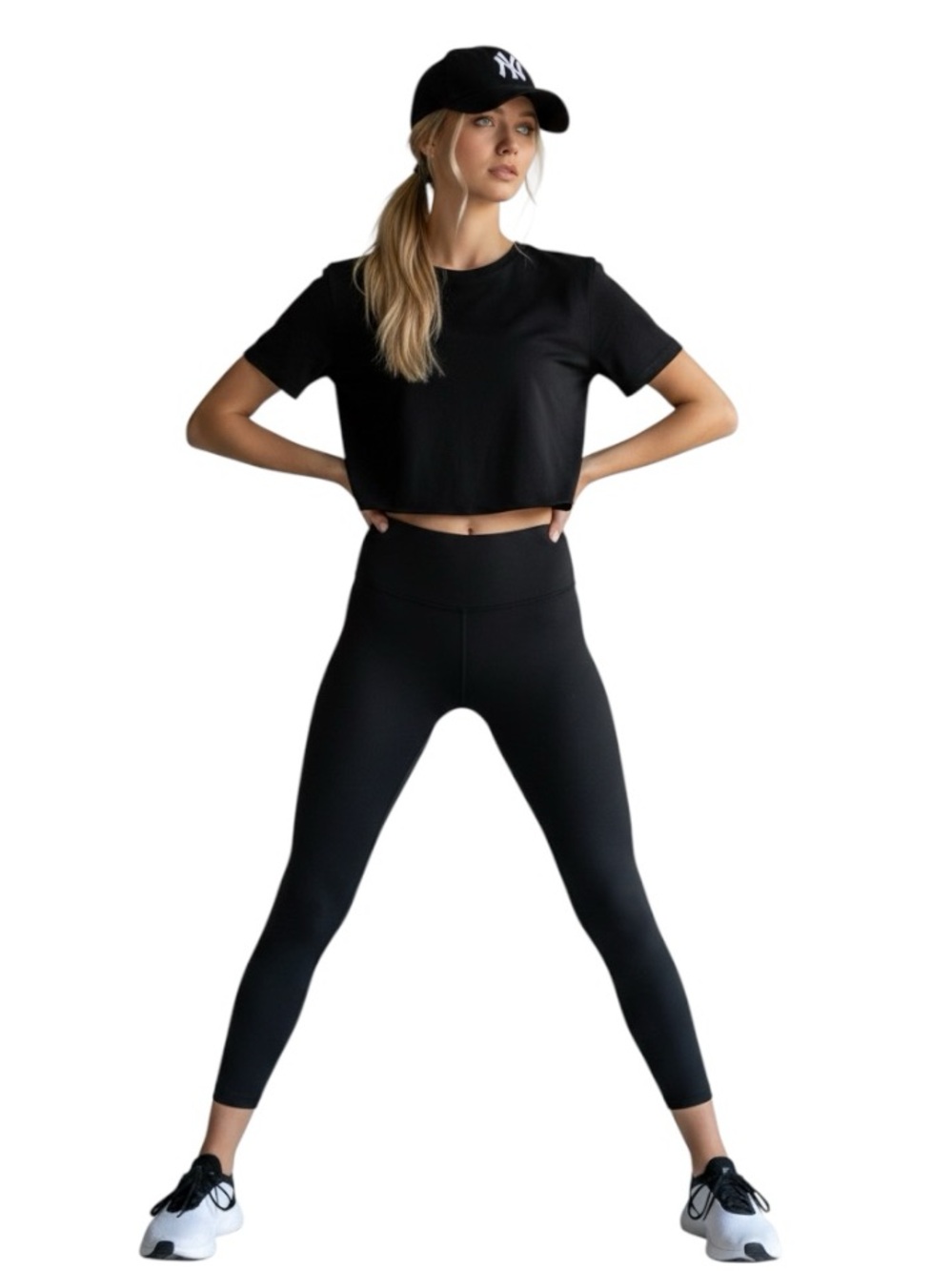Spanx Booty Boost 7/8 Leggings in Very Black Size Large Style# 50186R